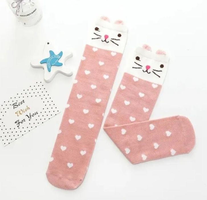 Нові гольфи носки котики для дівчинки 5-8 років.