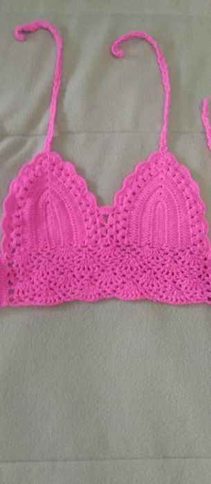 Top biquíni em crochê