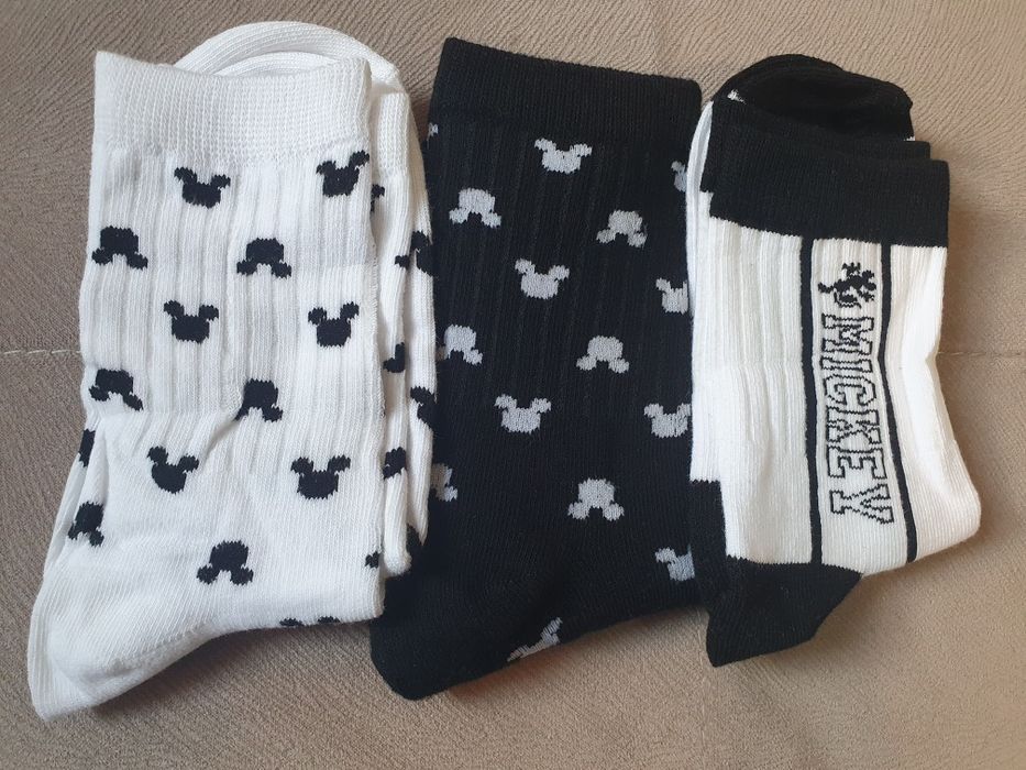 3 szt. skarpetek Disney Cropp 35/38 myszka miki Mickey Mouse