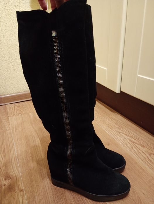 Чоботи зимові з натуральної замші