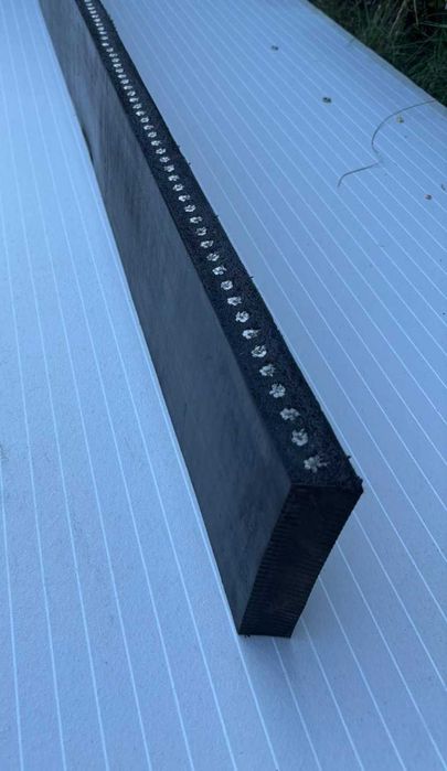 LEMIESZ GUMOWY Zbrojony mocny Guma do spycha Lemiesz z linkami 3 cm