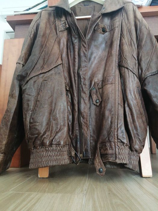 Casaco Blusão Cabedal puro!	Como novo !!*