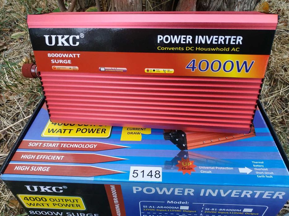 Преобразователь тока на дом Инвертор 12в 220 4000 Перетворювач напруги