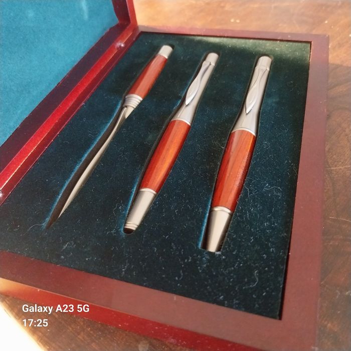 Conjunto de Escritório PierCarlo d'Alessio (Designer Collection) - Caneta de Aparo e Esferográfica