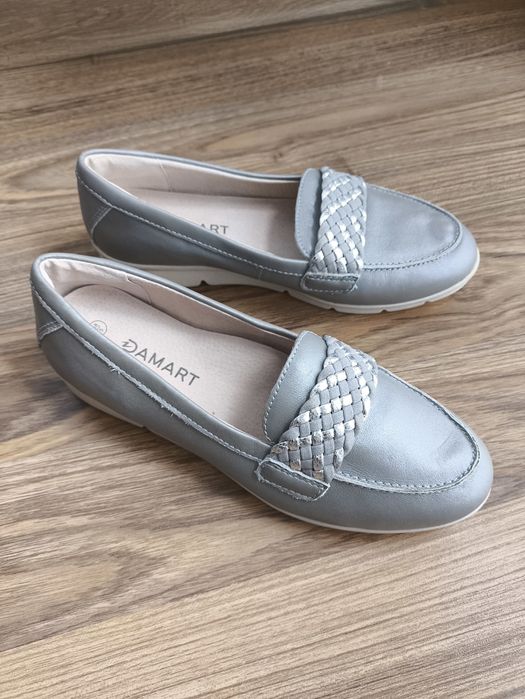 Mokasyny skórzane r.38, Damart