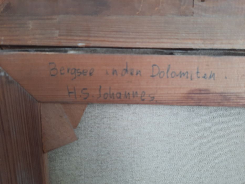 Obraz olejny  pejzaż górski H.S. Johannes