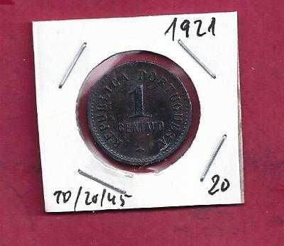 ANGOLA   1  Centavo 1921 Bela