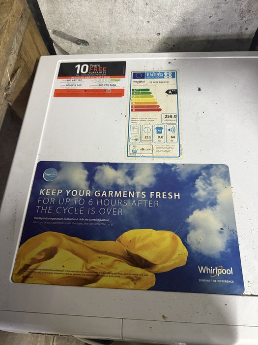 Suszarka whirpool 9kg