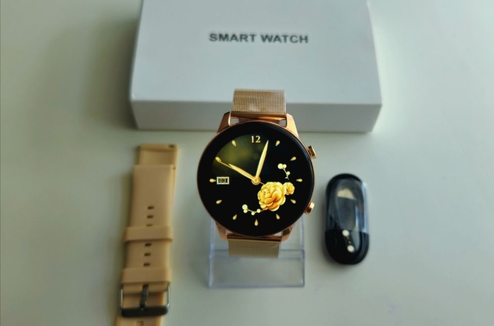 Styl, Funkcjonalność i Elegancja - Smartwatch Damski Zegarek Złoty