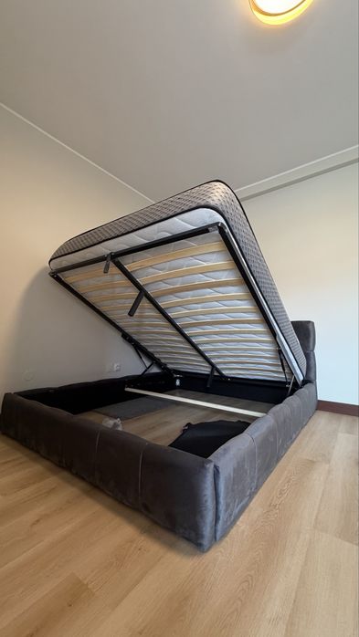 Cama sommier bubble + colchao 160x200