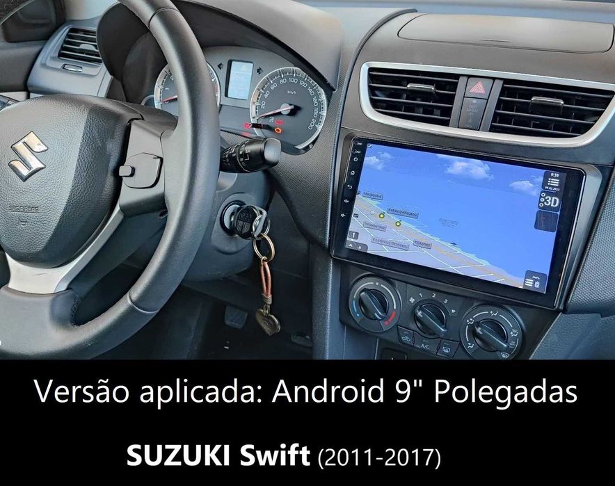 (NOVO) Rádio 2DIN • SUZUKI Swift (2004 a 2017) • Android GPS [4+64GB]