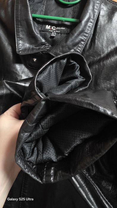 Чоловіча шкіряна куртка з утепленням