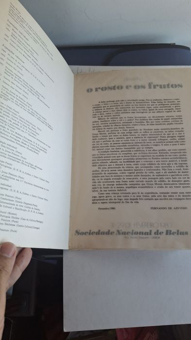 Graça Morais programa exposição belas artes 1980