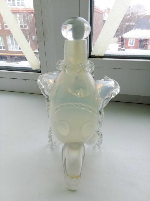 Штоф ведмідь  гутне  скло ЛКСФ