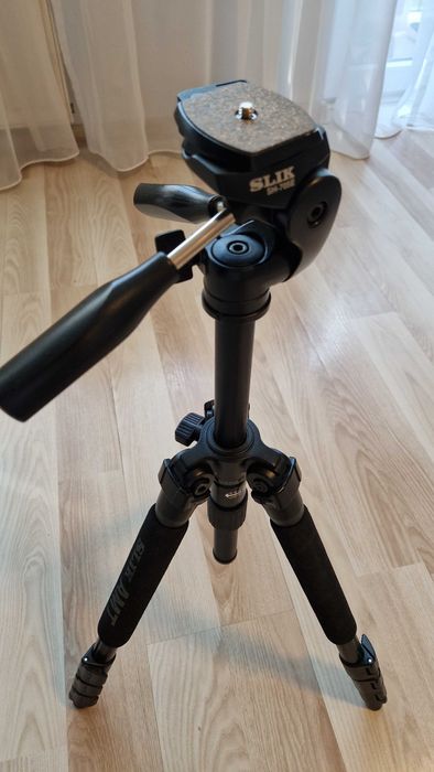 Statyw fotograficzny Slik Pro 340DX + Głowica 3D Slik SH-705E – Stan BDB!