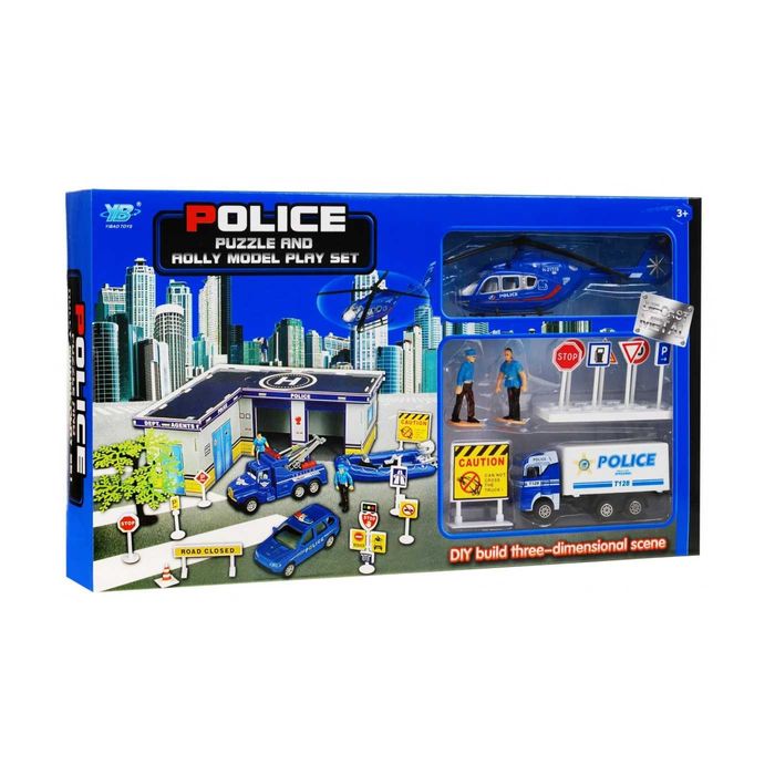 Zestaw POLICJA Budynek Autka