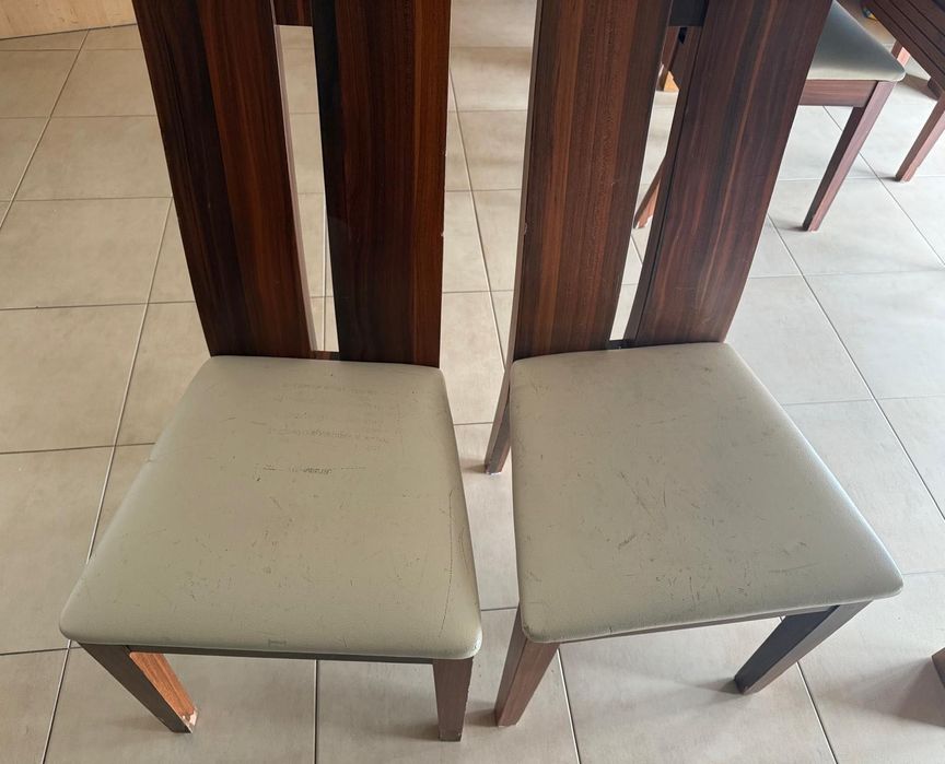 Conjunto 6 Cadeiras de Jantar em Madeira – Encosto Alto