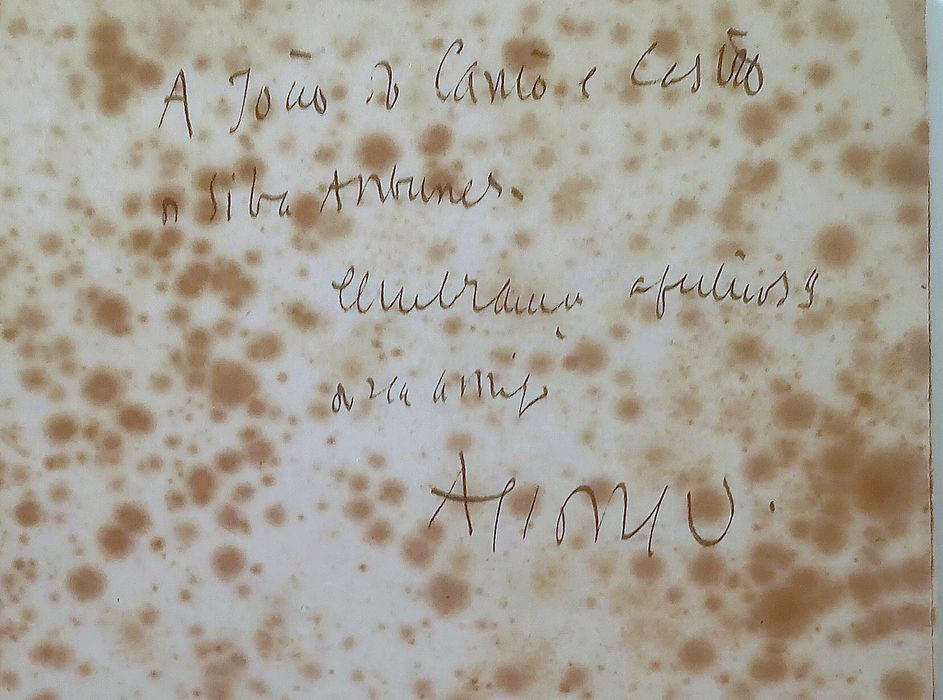 Dedicatória  Afonso Lopes Vieira a Canto Castro 5 Presidente