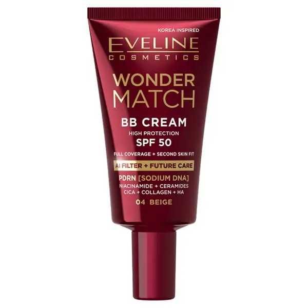 NOWY krem BB Eveline Wonder Match BB Cream SPF50 - 04 Beige 30ml