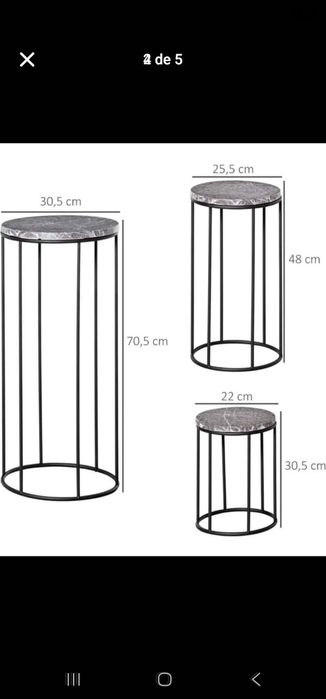 Conjunto Mesas de apoio