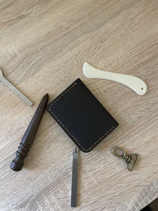 Картхолдер з натуральної шкіри,ручна робота. Візитниця, гаманець.