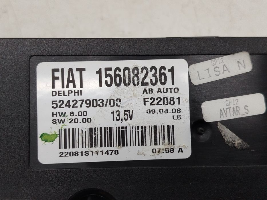 Comando da Sofagem - ALFA ROMEO 159 Sportwagon (939_) | 05 - 12