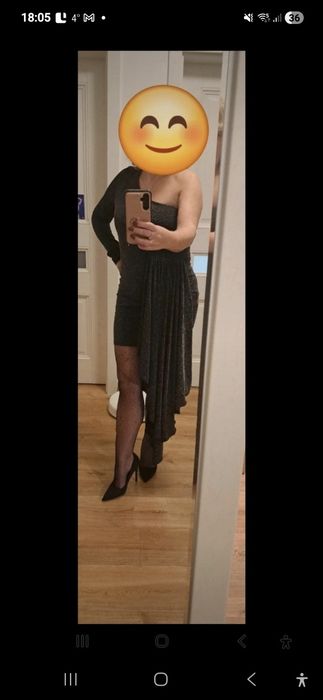 Imprezowa sukienka z brokatem S/M/L