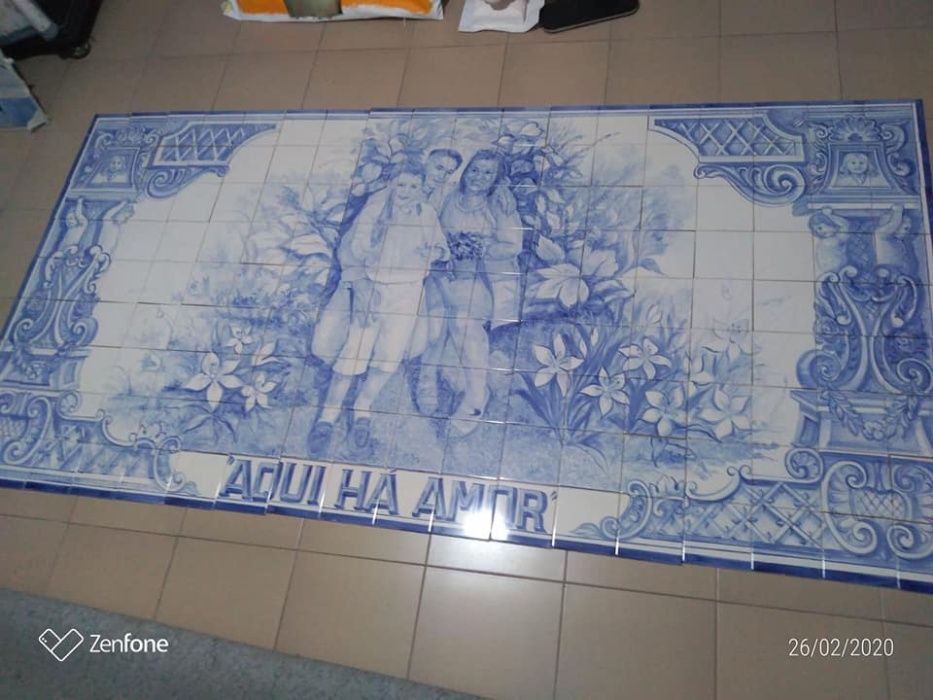 Retrato de Família em azulejo