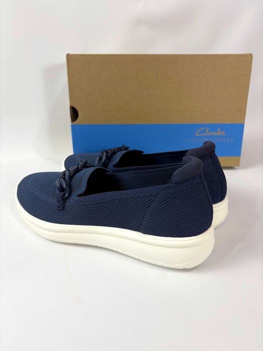 Жіночі легкі текстильні мокасини сліпони Clarks Ezrinn 42 розмір