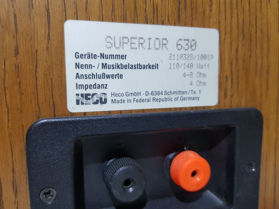 110ВтПолична акустика/полочнная Heco Superior 630 б/у з Німеччини