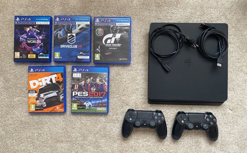 PlayStation 4 Slim + Sony PS4 VR + Kit Jogos