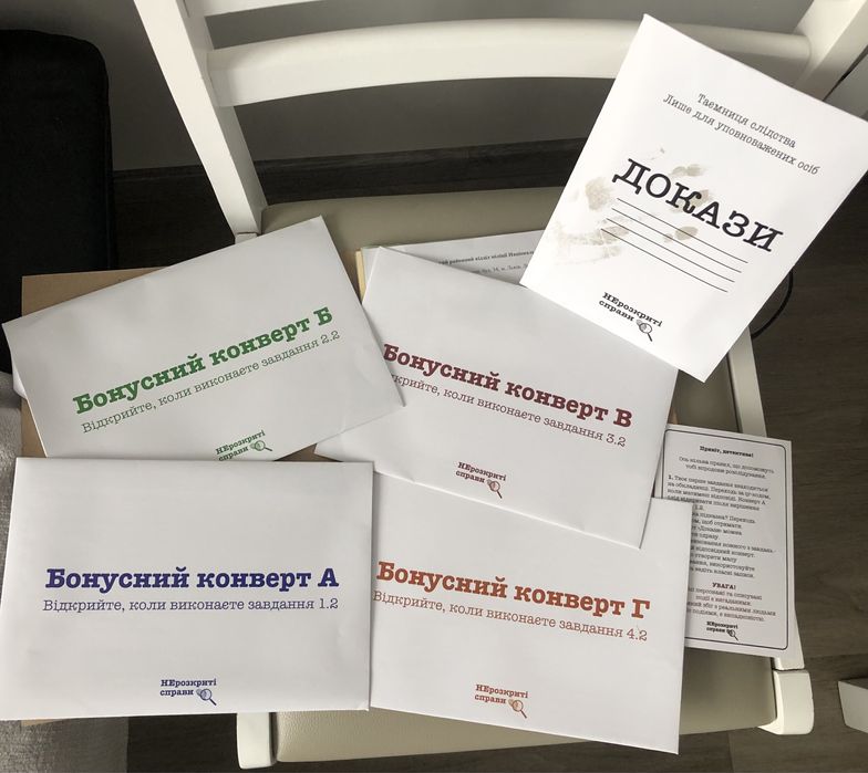 Настільна гра « НЕрозкриті справи №2