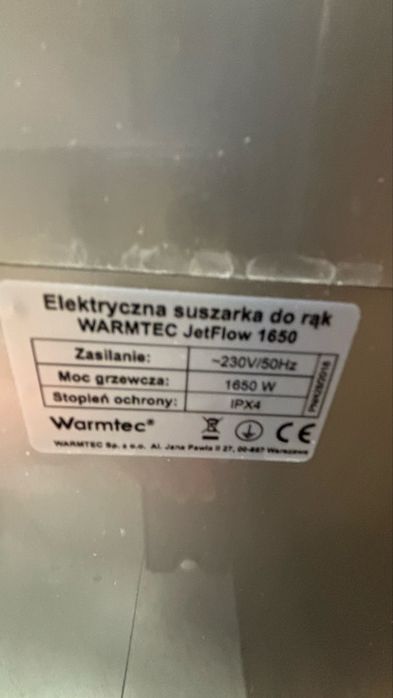 Kieszeniowa suszarka do rąk  Warmtec