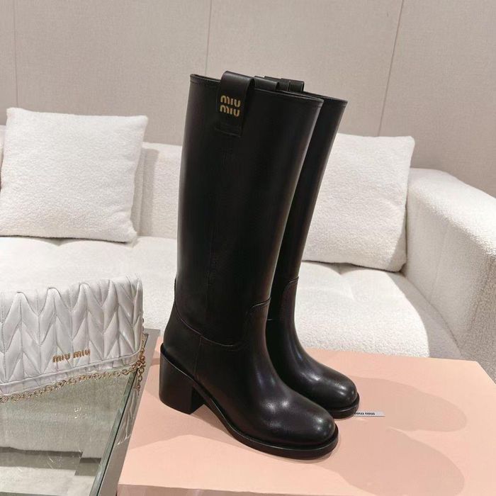 Kozaki Miu Miu black leather