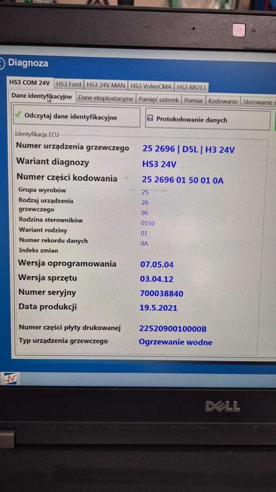 Naprawa Serwis Truck Webasto Eberspacher D5S Hydronic S3 Man 24V Ford