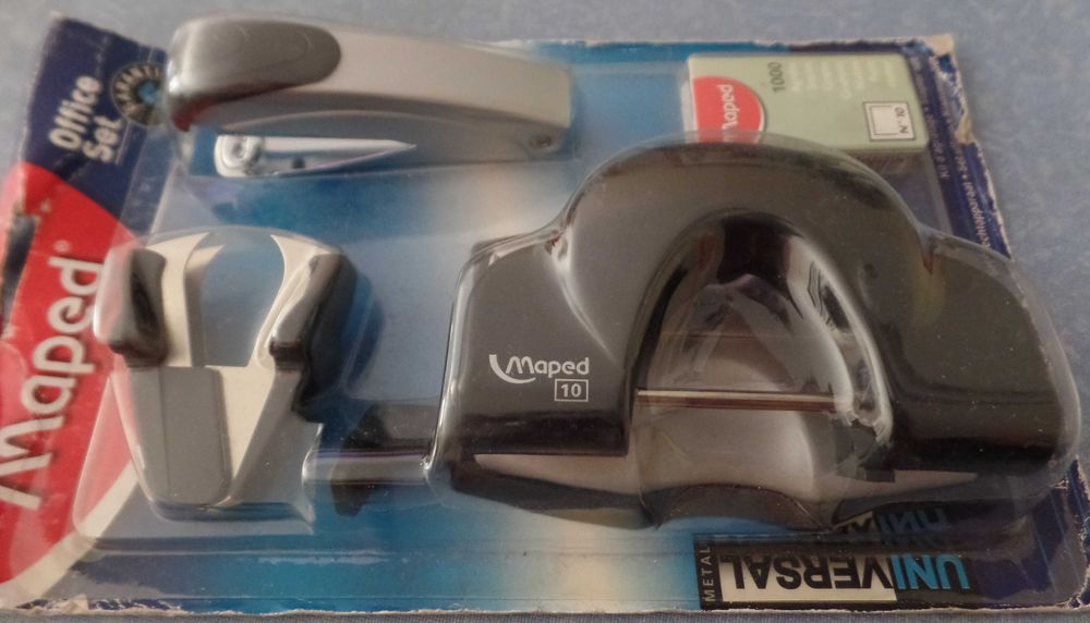 Conjunto Agrafador e Furador MAPED 631760 Novo (818)