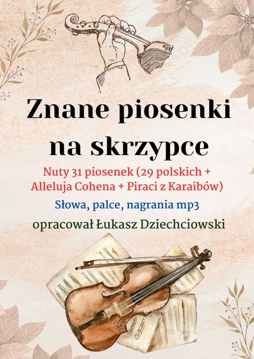 Nuty Kolędy na skrzypce - 24 kolędy, słowa, nagrania mp3, nowe, łatwe