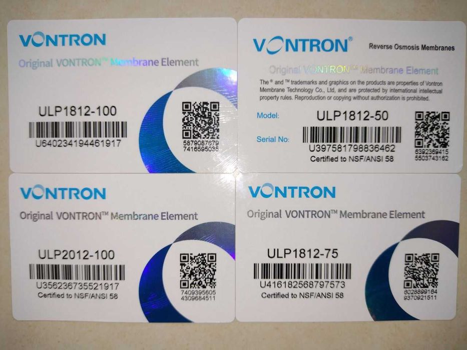 Мембрана Vontron ULP 1812-50 для обратного осмоса.