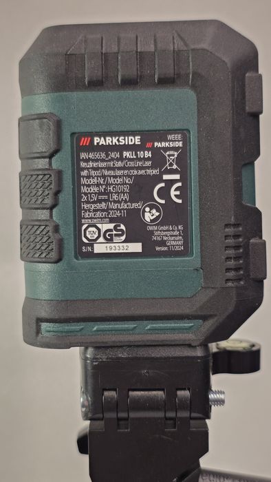 Laser krzyżowy ze statywem PKLL 10 B4 Parkside