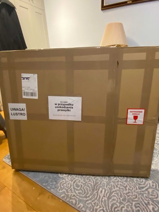 Lustro Bracelet owalne – w czarnej szklanej ramie NOWE