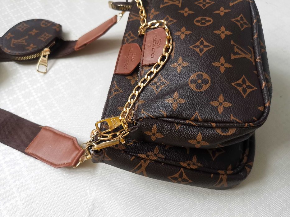 Louis Vuitton brązowa torebka na ramię