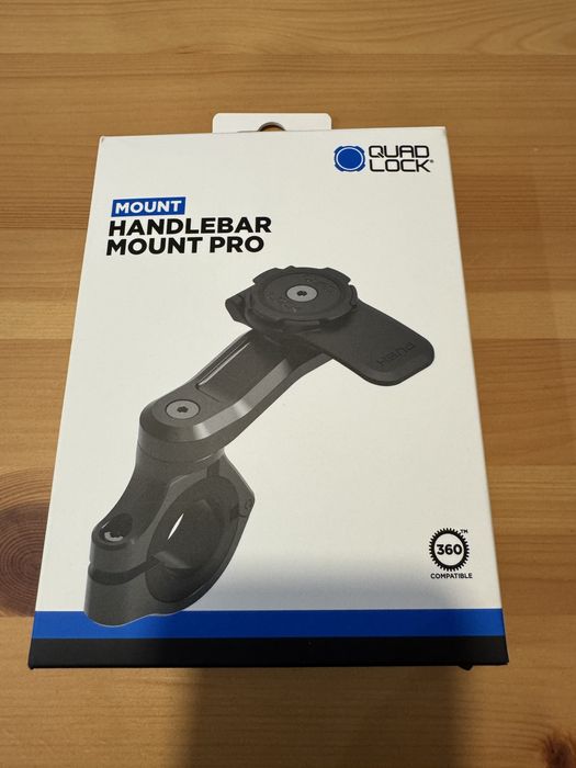 Uchwyt Quad Lock Motorcycle Handlebar Mount Pro + adapter do kamery go pro/lampki