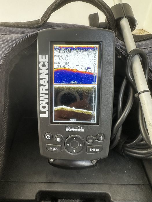 Echosonda Lowrance Elite-4x CHIRP + torba, przetwornik, ramię (Gotowy zestaw!)