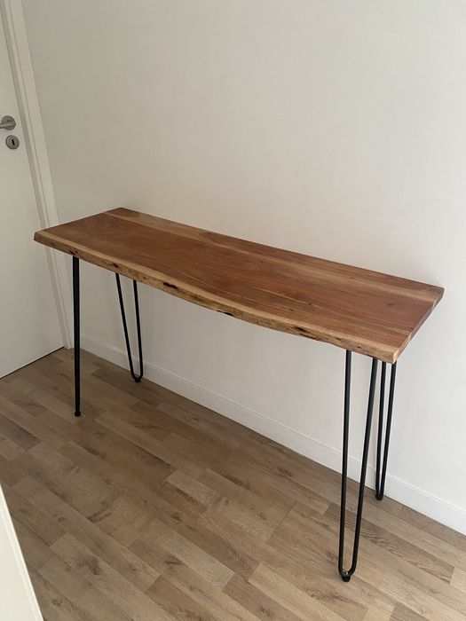 Consola de madeira maciça nova