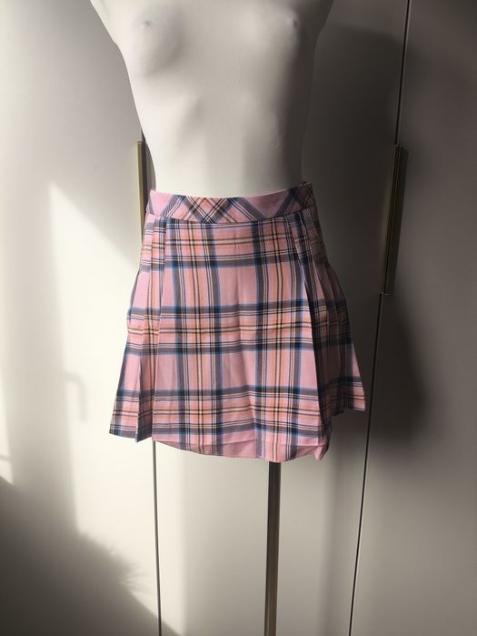 Plisowana spódnica w kratę ASOS r. 36 (S)