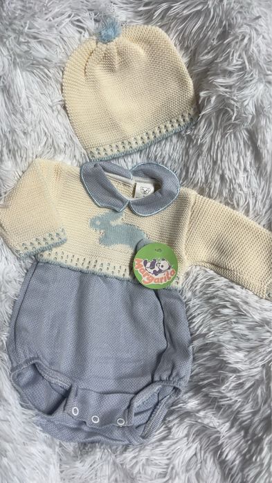 Fofo/macacão de bebé de malha 3m NOVO