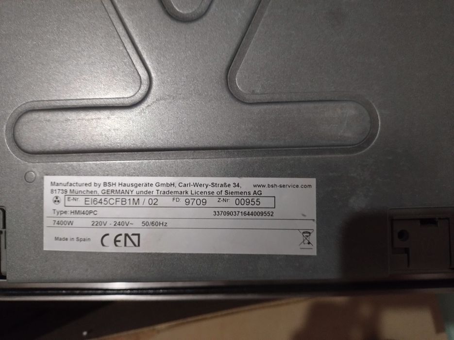 Płyta Indukcyjna SIEMENS EI645CFB1M