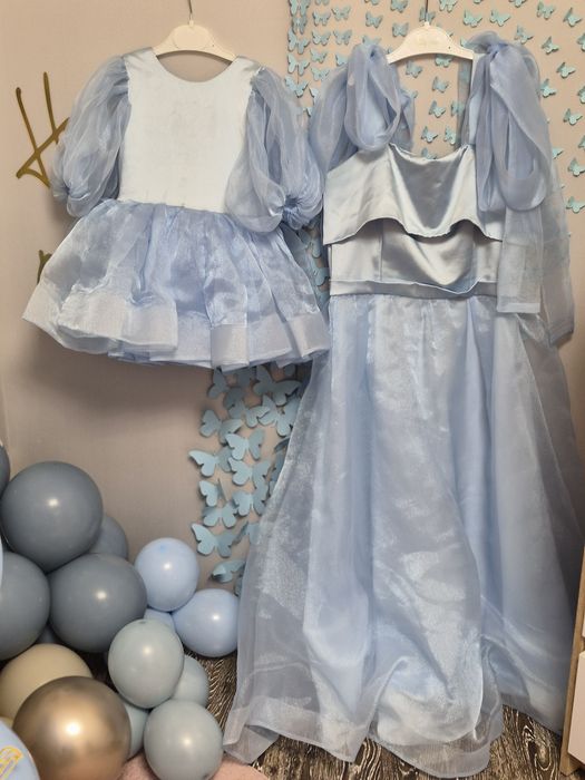 Святкова сукня для дівчинки на 4 роки, сукні family look, фемелі лук