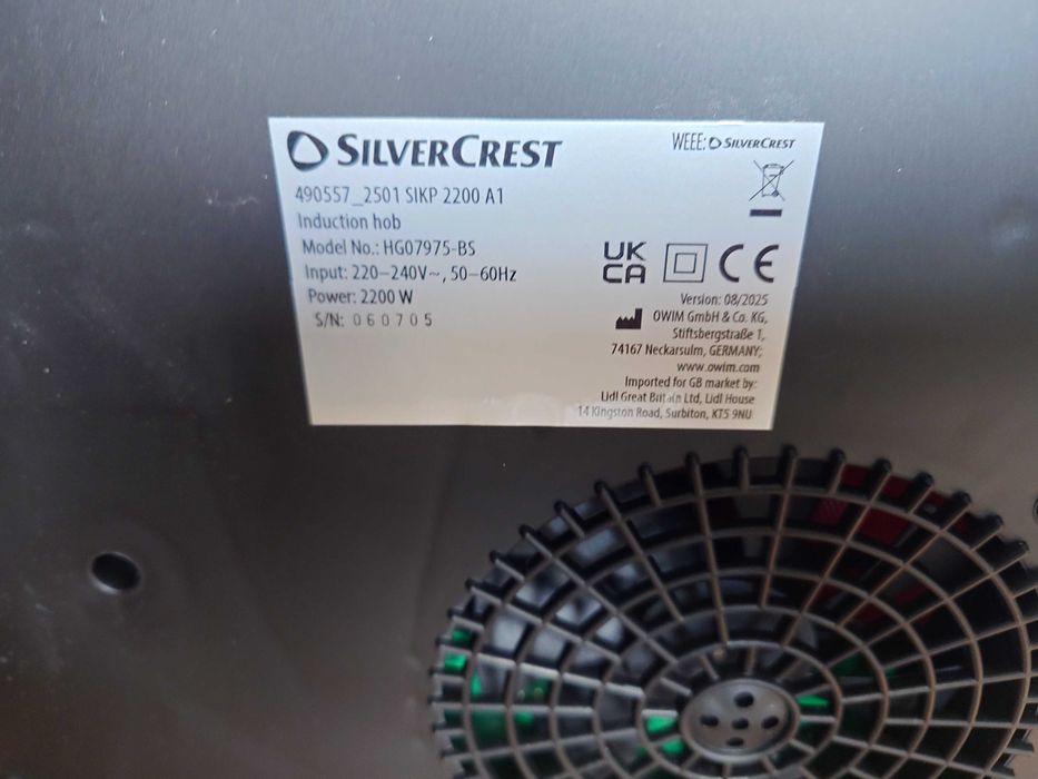 SILVERCREST® Przenośna płyta indukcyjna, 2200 W