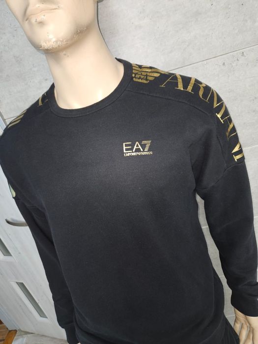 Bluza męska Emporio Armani EA7 złote napisy na ramionach rozmiar M